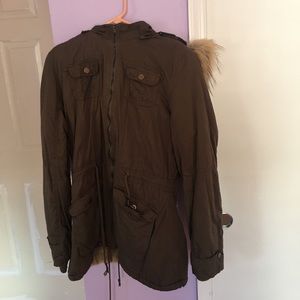 YMI coat with removable faux fur hood